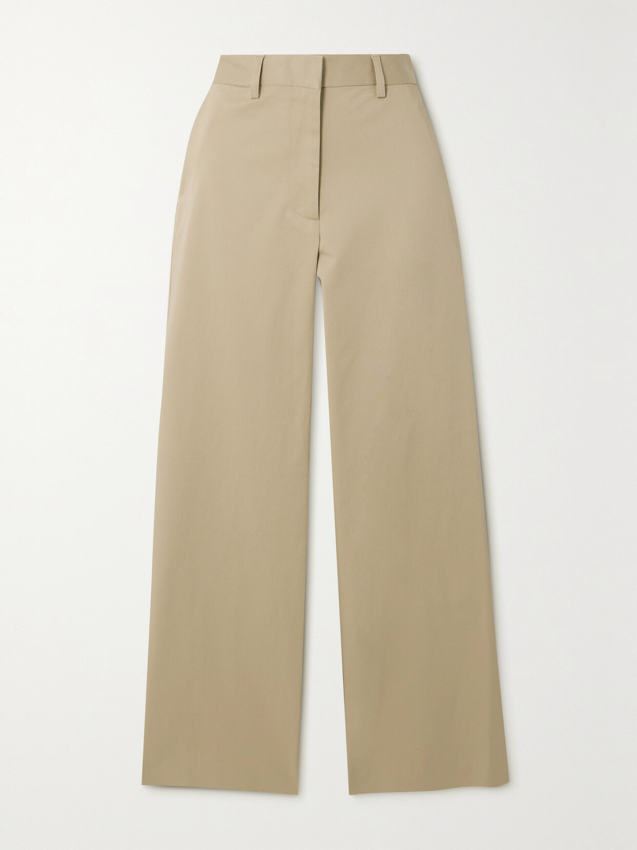 Matteau + Net Sustain Organic Cotton-blend Twill Straight-leg Pants In Neutrals