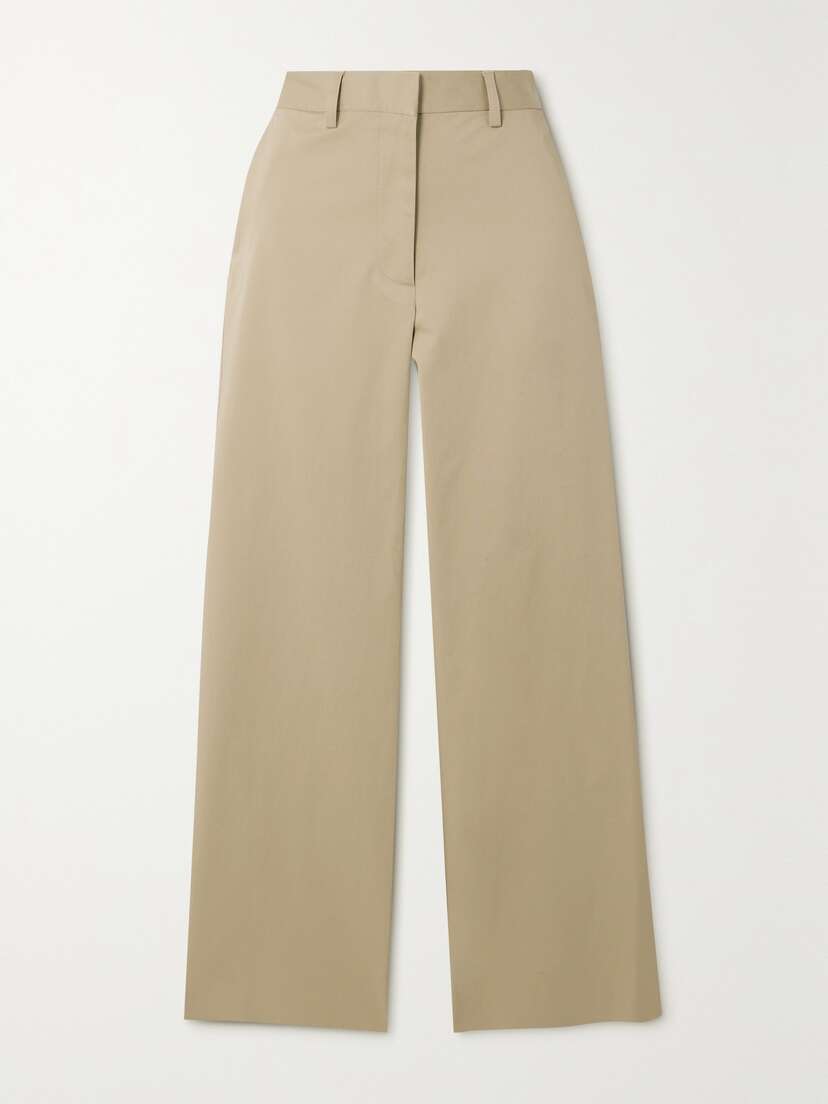 Matteau + Net Sustain Organic Cotton-blend Twill Straight-leg Pants