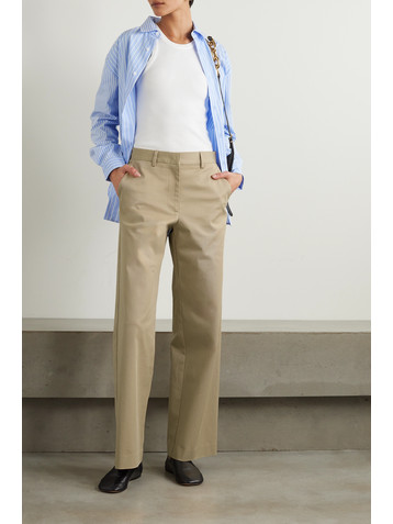 Matteau + NET SUSTAIN organic cotton-blend twill straight-leg pants