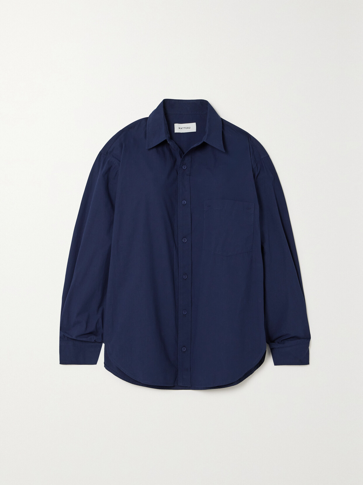 Matteau + Net Sustain Organic Cotton-poplin Shirt In Blue