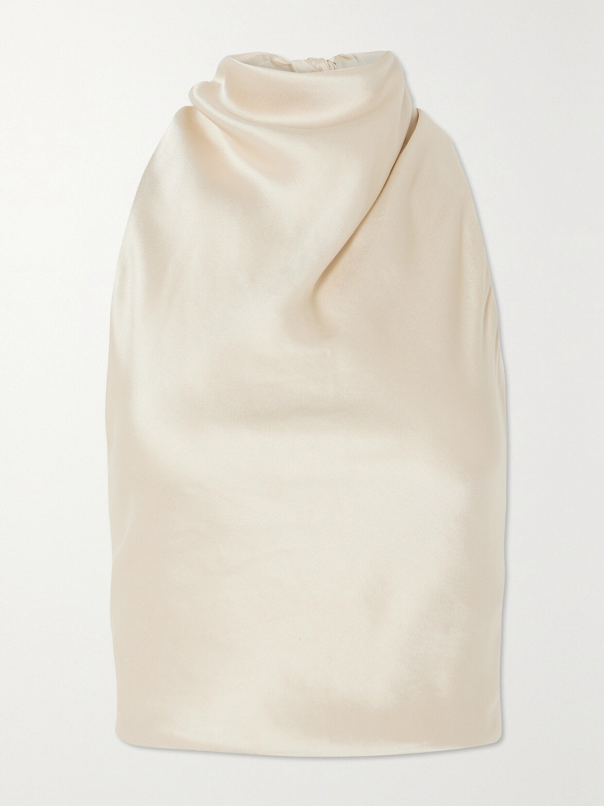 Matteau - + Net Sustain Satin Halterneck Top - Ivory