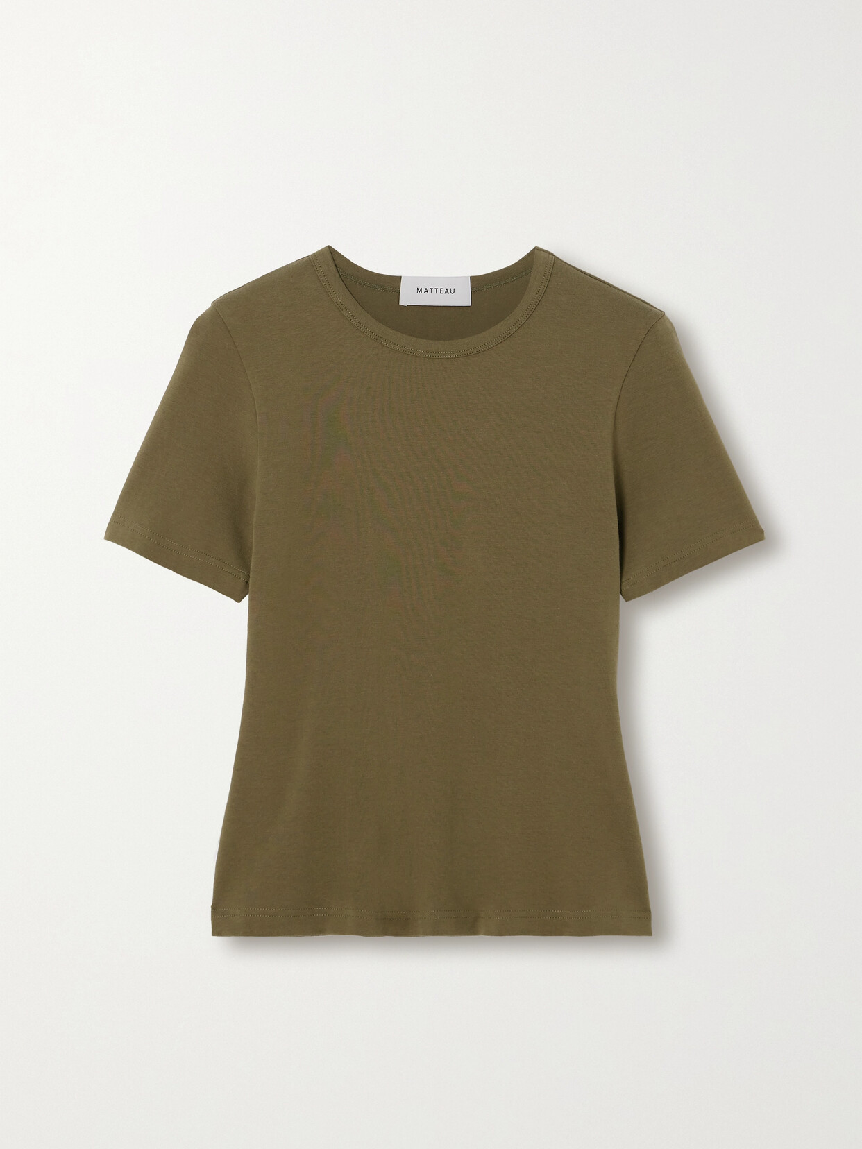 Matteau + Net Sustain Organic Cotton-blend Jersey T-shirt In Green