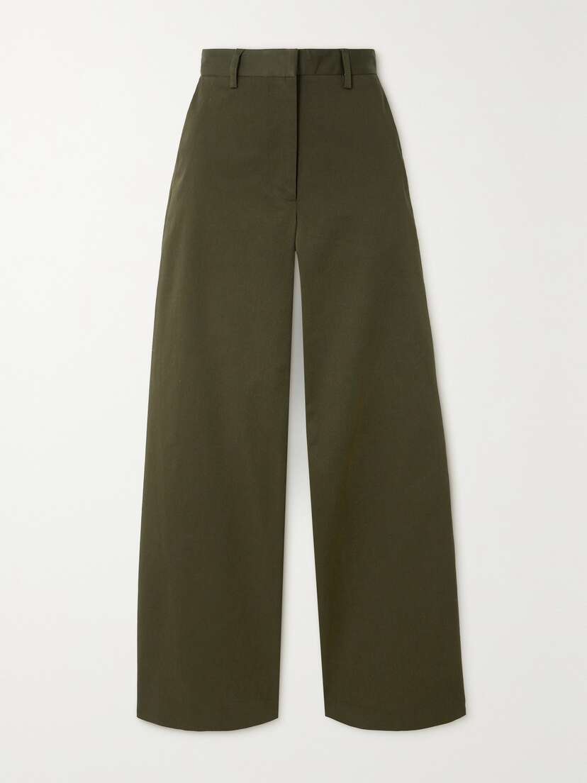 Matteau + Net Sustain Organic Cotton-blend Twill Straight-leg Pants