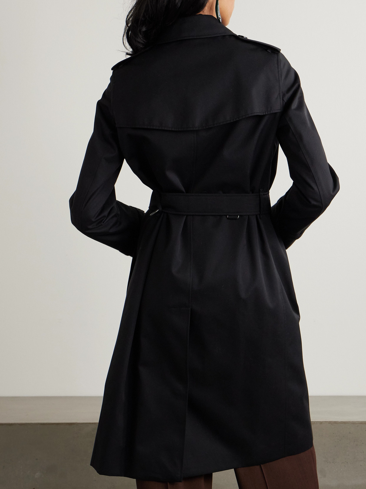 Kensington Long Organic Cotton-Gabardine Trench Coat