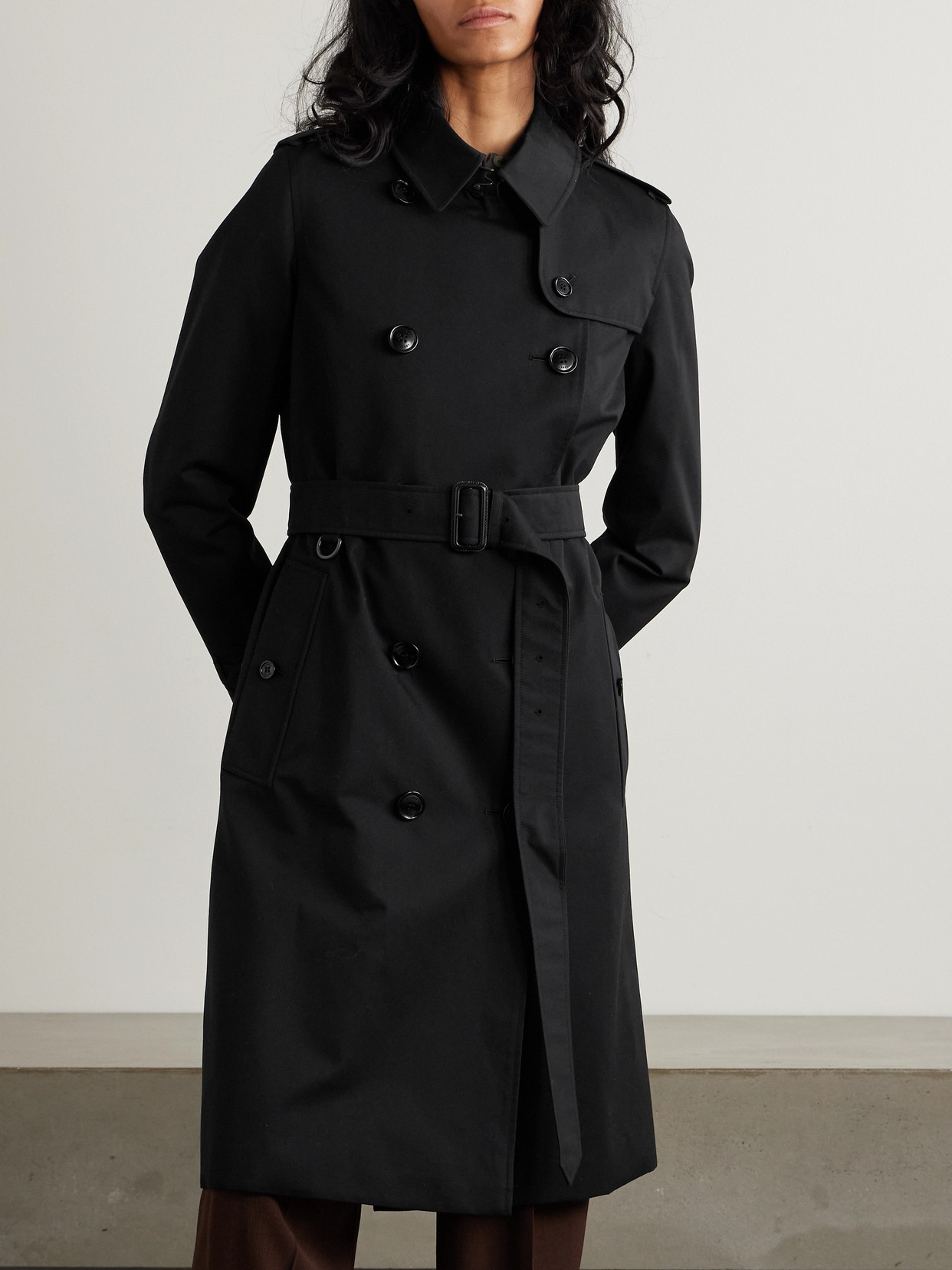 Kensington Long Organic Cotton-Gabardine Trench Coat