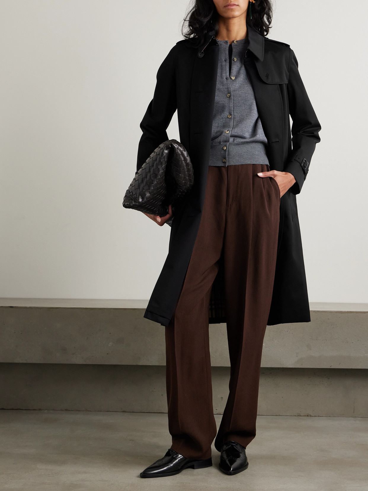 Kensington Long Organic Cotton-Gabardine Trench Coat