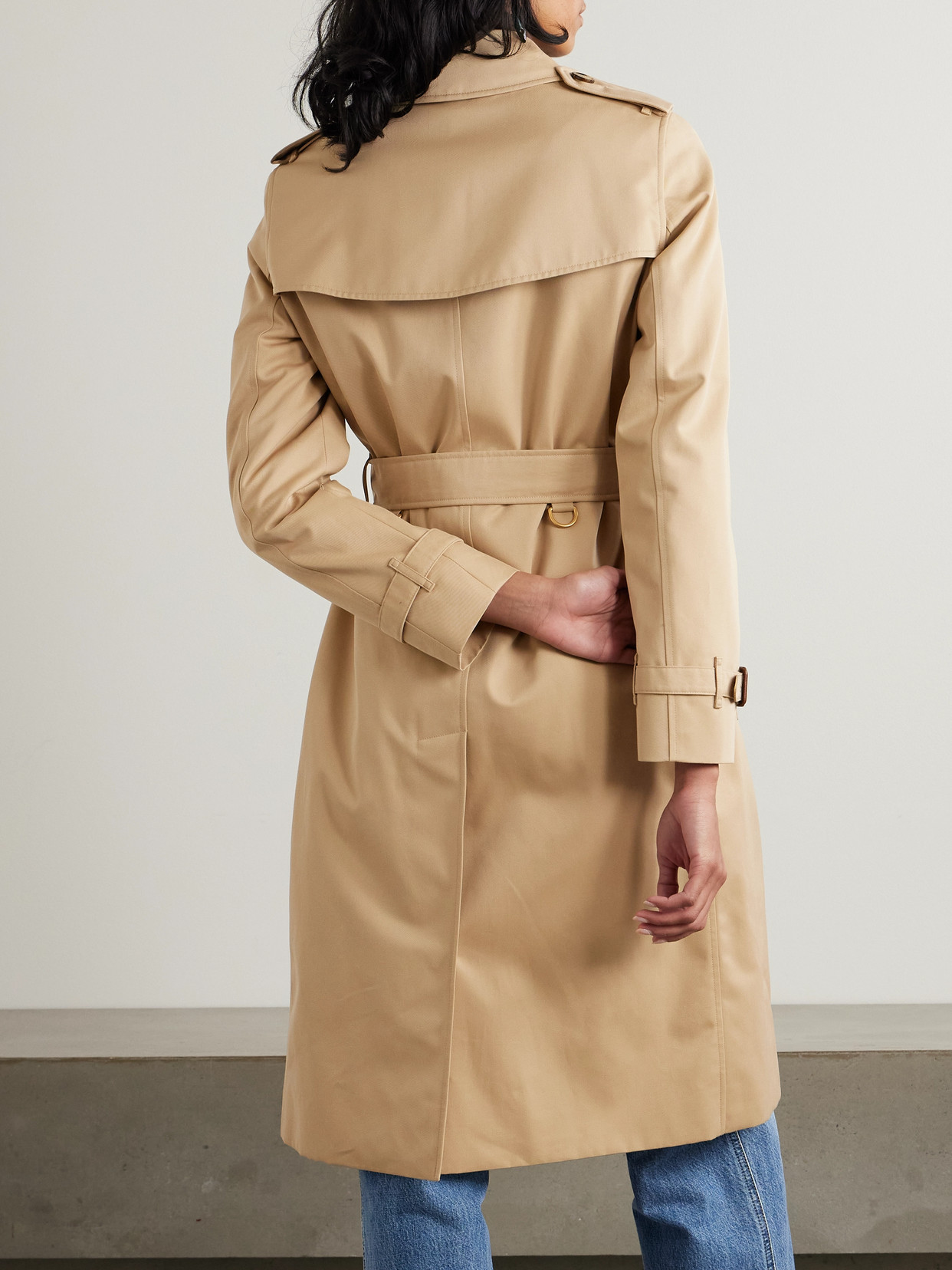 Kensington Long Organic Cotton-Gabardine Trench Coat