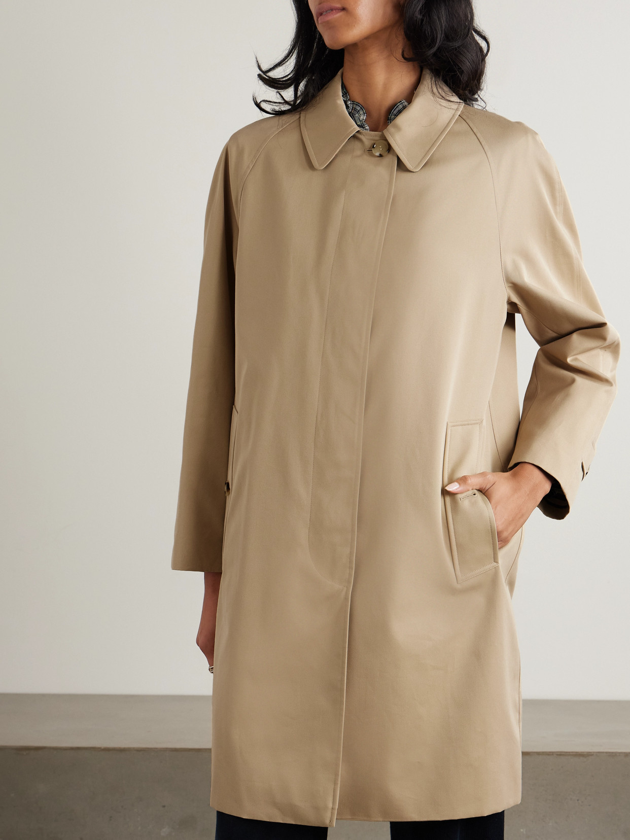BURBERRY CAMDEN ORGANIC COTTON-GABARDINE COAT