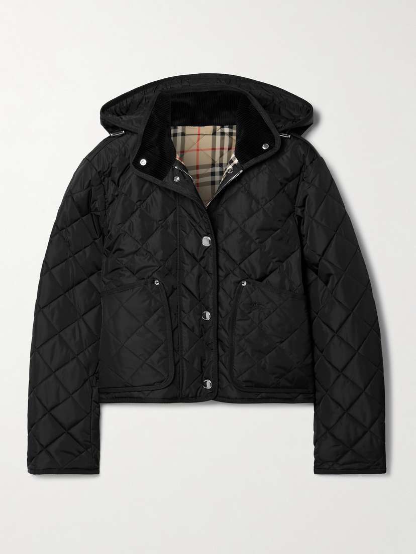Burberry Grosgrain-trimmed Quilted Shell Jacket - x large