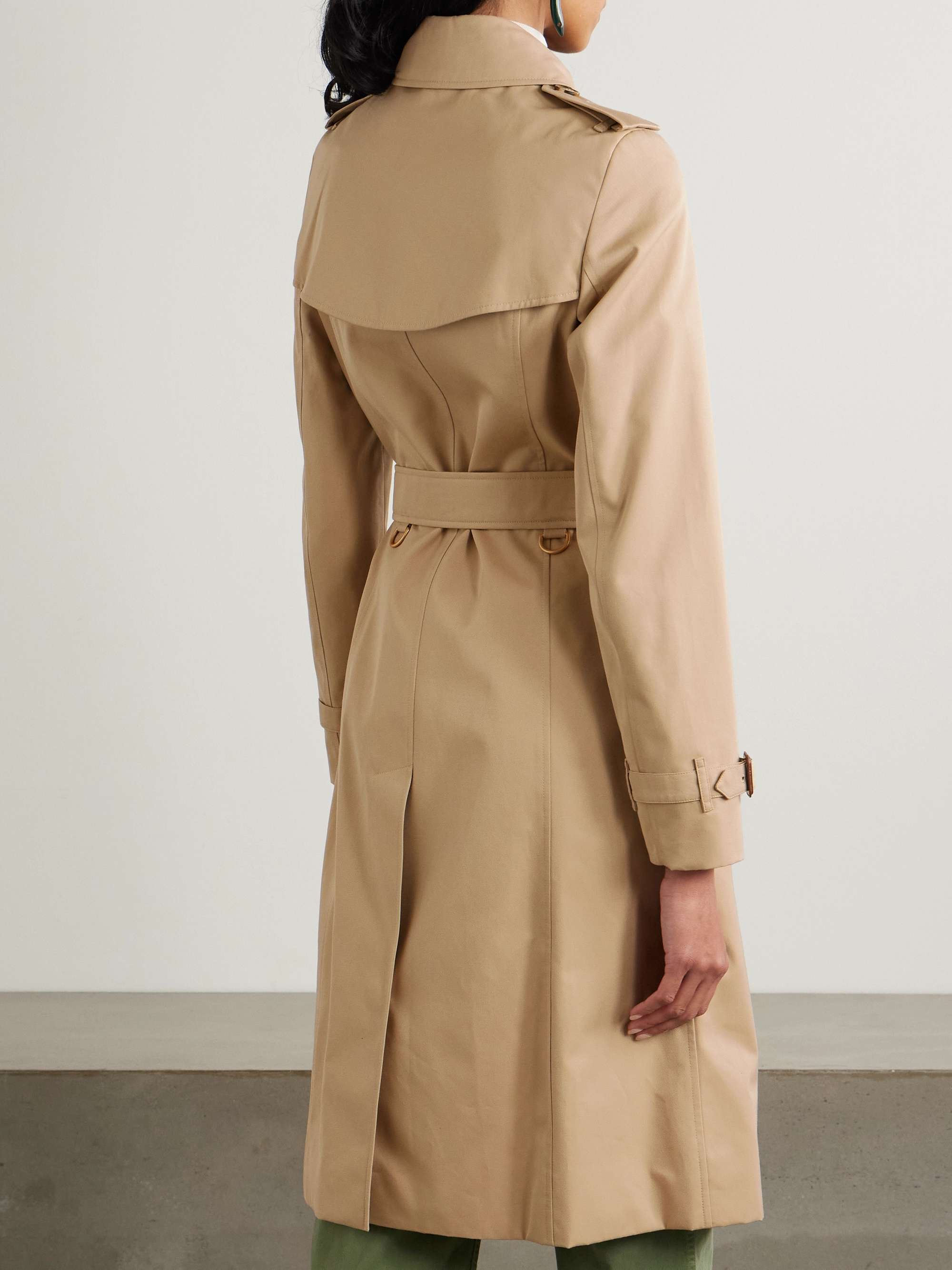 BURBERRY The Chelsea Long cotton-gabardine trench coat