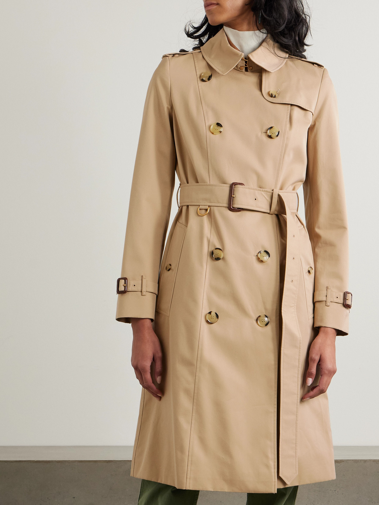 Chelsea Long Organic Cotton-Gabardine Trench Coat