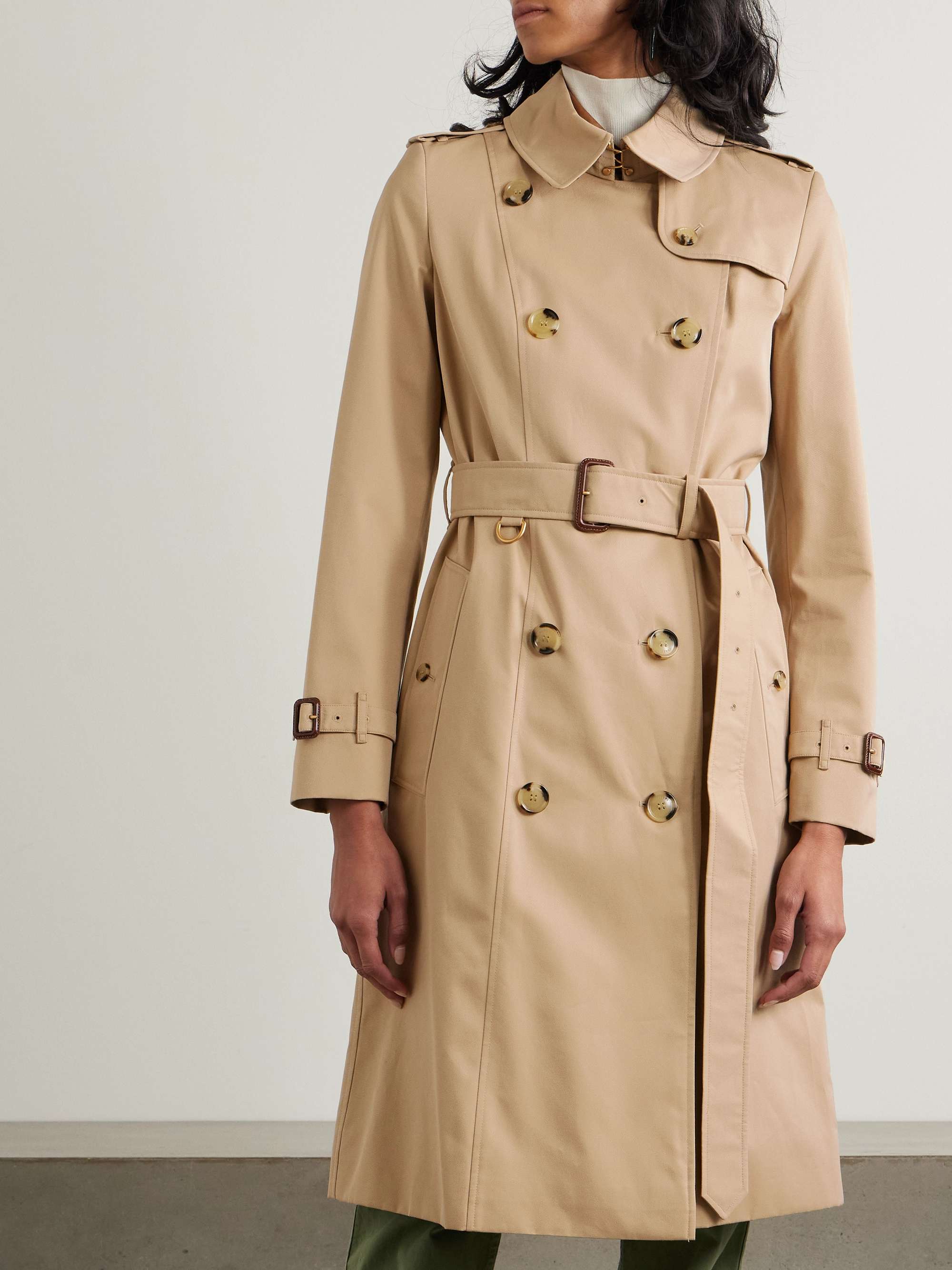 BURBERRY The Chelsea Long cotton-gabardine trench coat