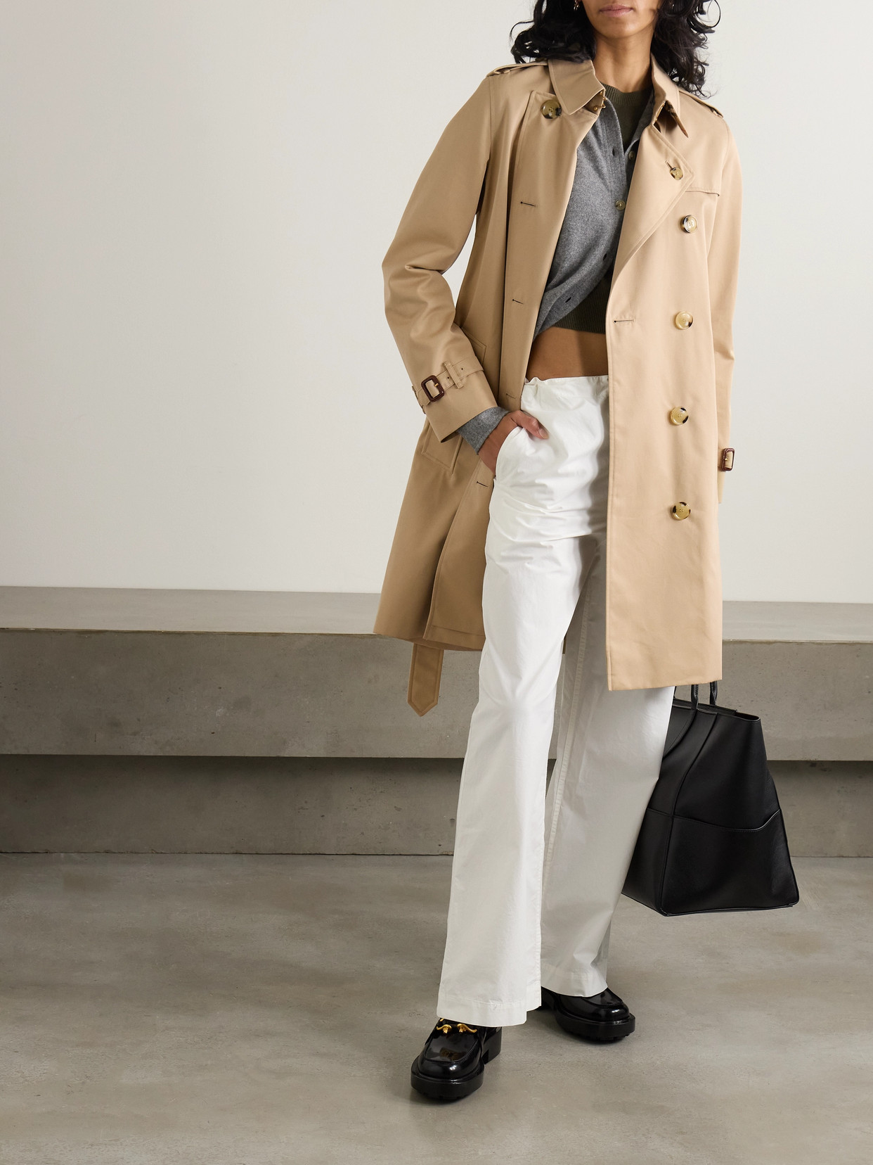 Kensington Organic Cotton-Gabardine Trench Coat