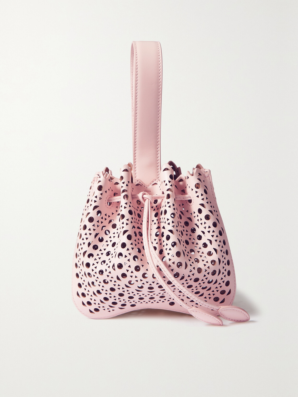 Alaïa Rose Marie Small Laser-cut Leather Bucket Bag