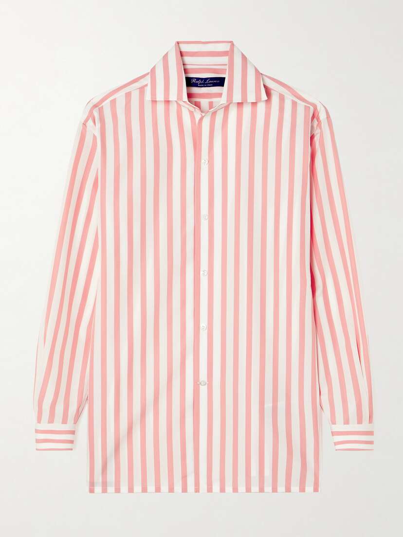 Ralph Lauren Collection Capri Striped Cotton-poplin Shirt
