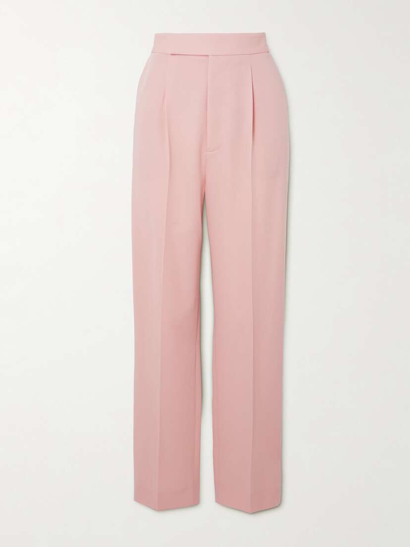 Ralph Lauren Collection Evanne Pleated Wool-twill Straight-leg Pants