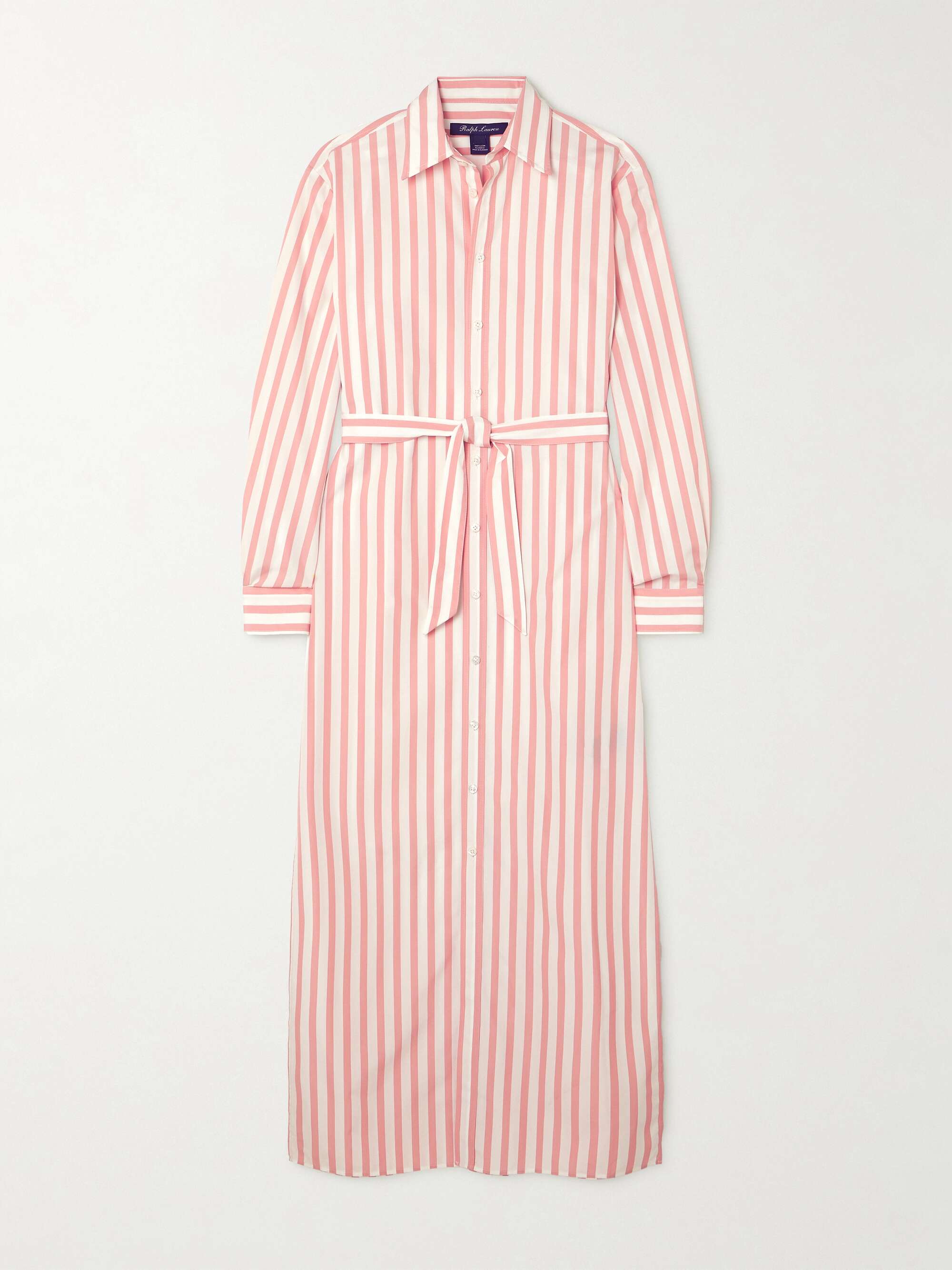 RALPH LAUREN COLLECTION Ysabella striped cotton-poplin maxi shirt dress ...