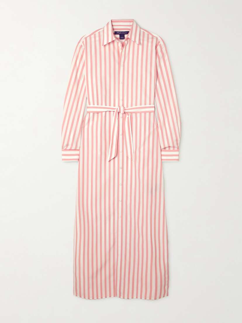 Ralph Lauren Collection Ysabella Striped Cotton-poplin Maxi Shirt Dress