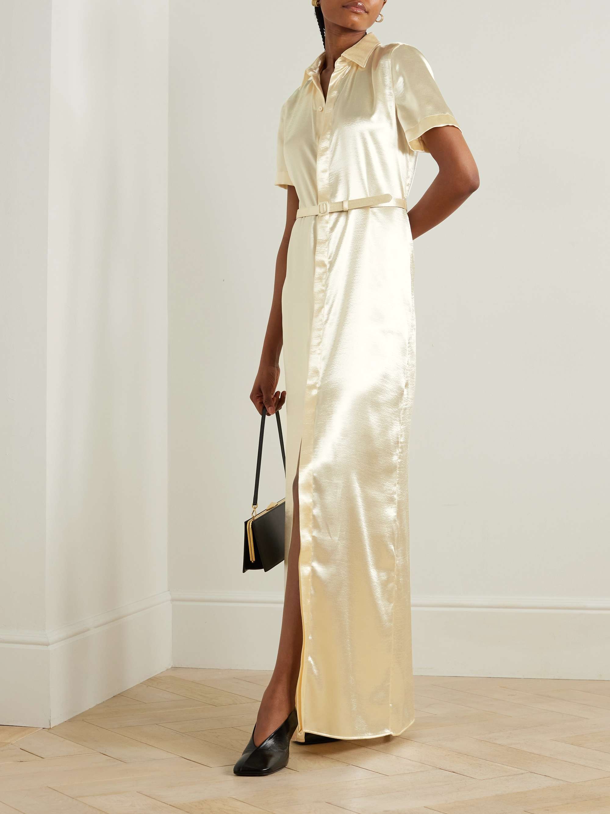 RALPH LAUREN COLLECTION Jeramiah mulberry silk-satin gown