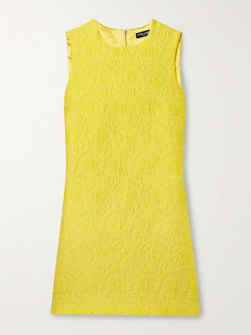 Dolce & Gabbana Cotton-blend Matelassé Mini Dress