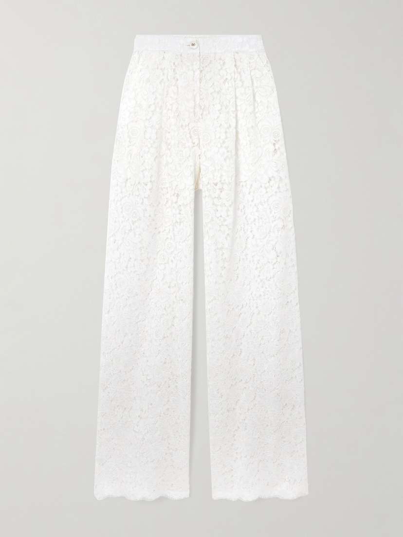 Dolce & Gabbana Corded Lace Wide-leg Pants