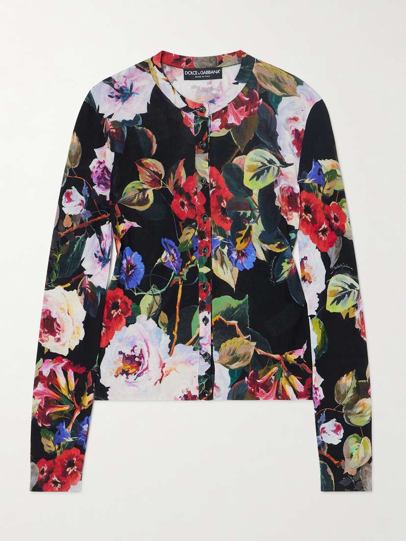 Dolce & Gabbana Floral-print Silk Cardigan