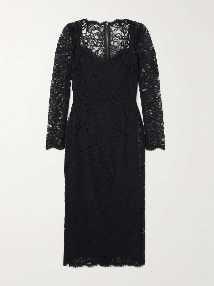 Dolce & Gabbana Corded Lace Midi Dress
