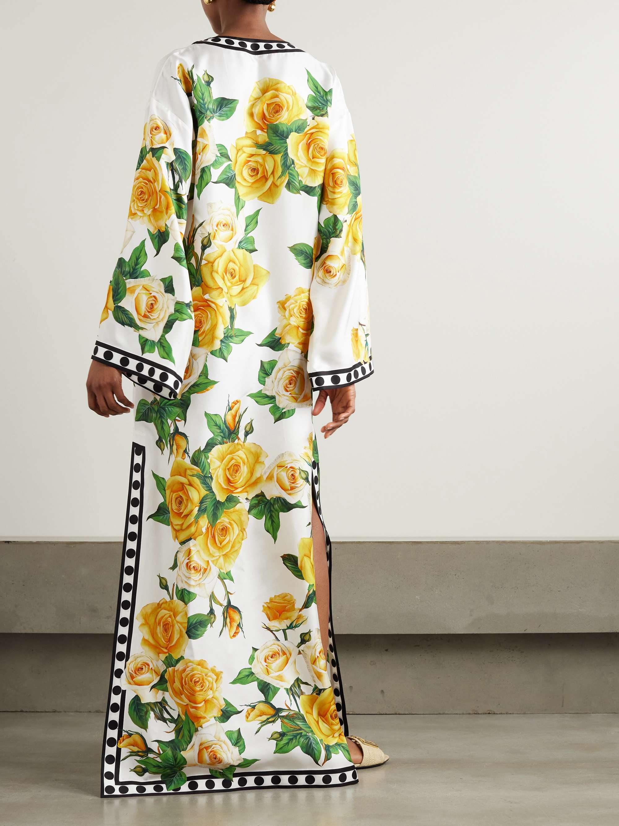 DOLCE&GABBANA Printed silk-twill kaftan | NET-A-PORTER