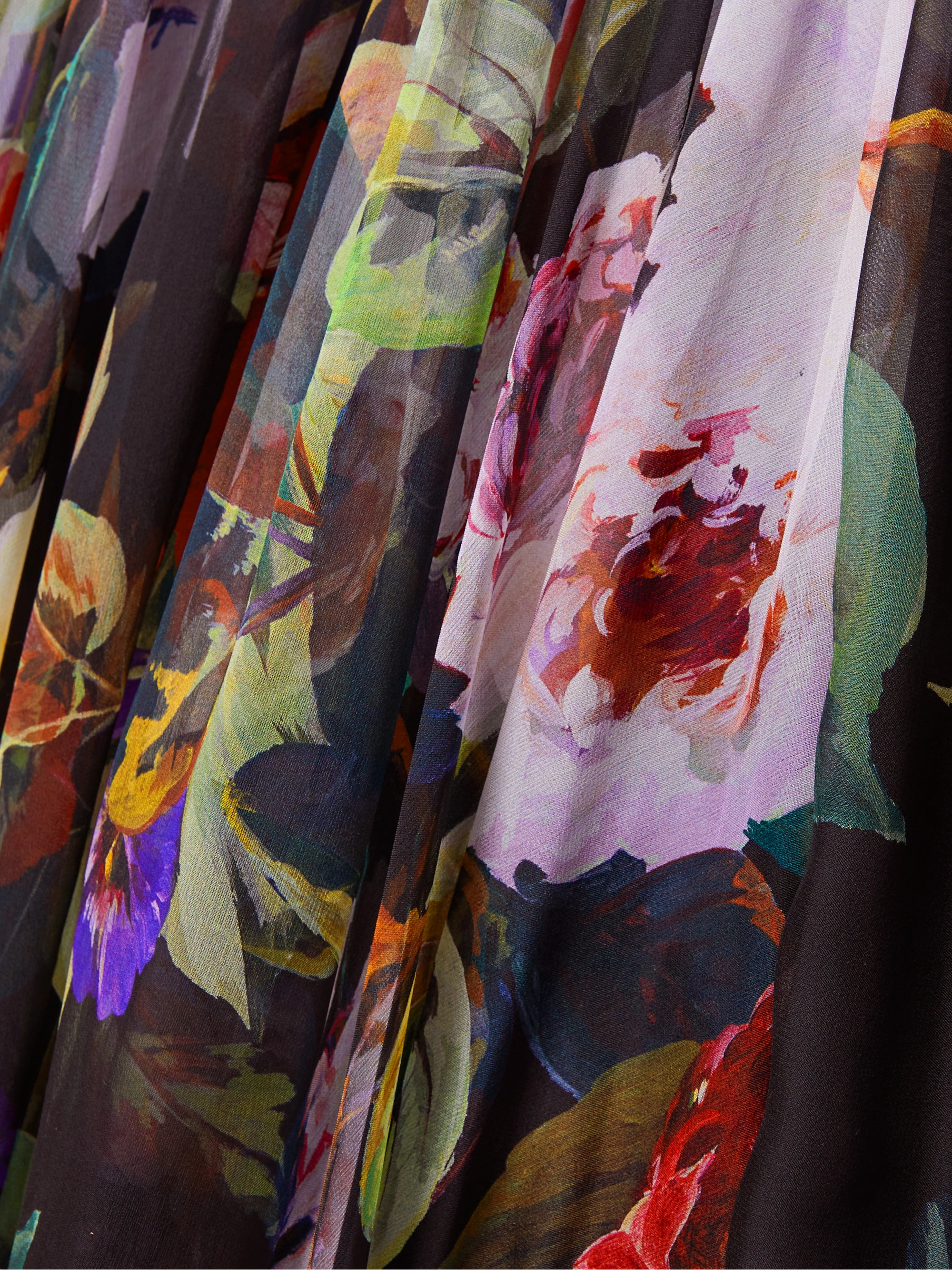 Dolce&Gabbana Gathered floral-print silk-chiffon halterneck midi dress thumbnail