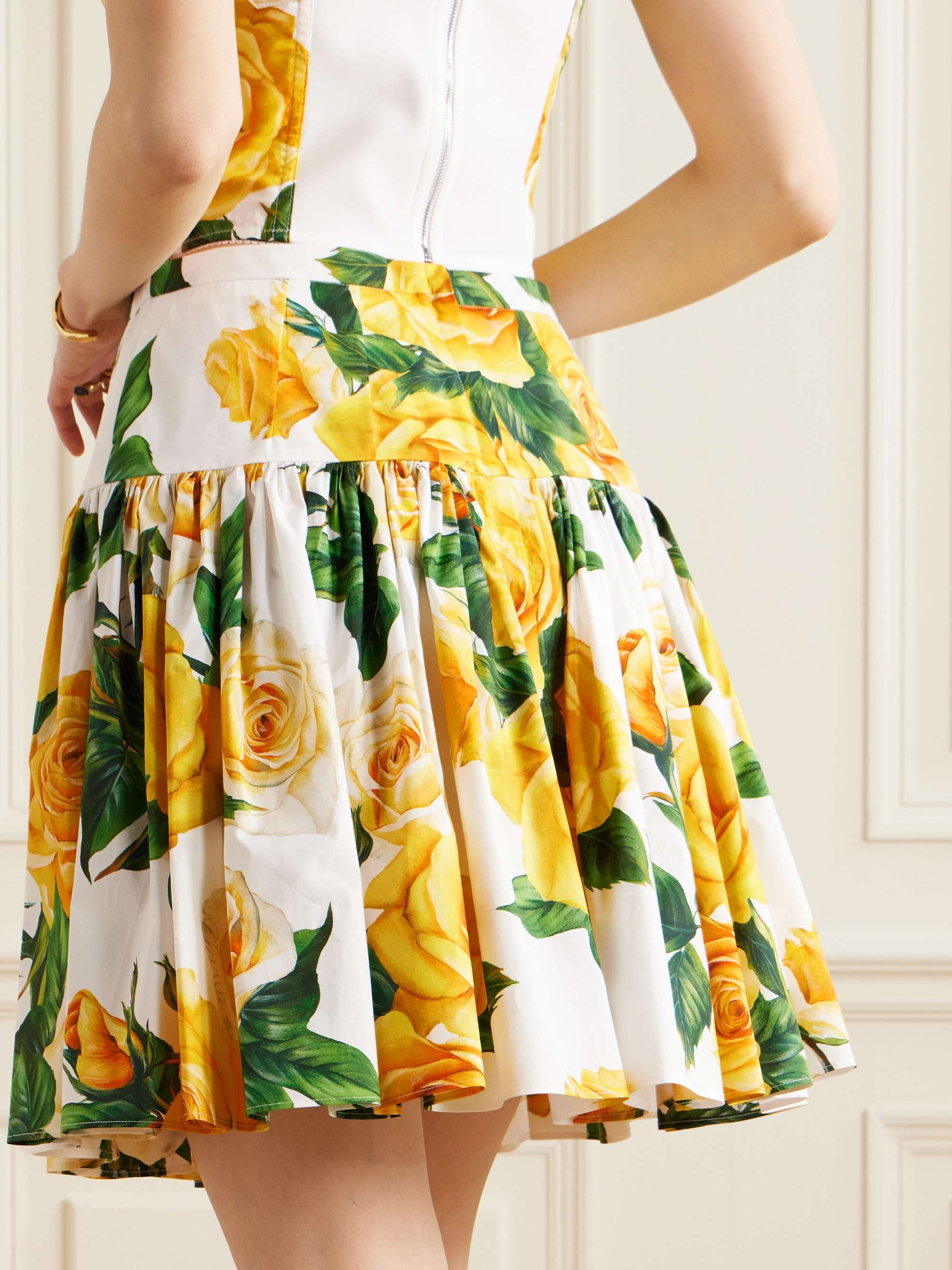 Dolce & Gabbana YELLOW PATTERNED SKIRT パターン スカート 23602207_53771127_600.jpg