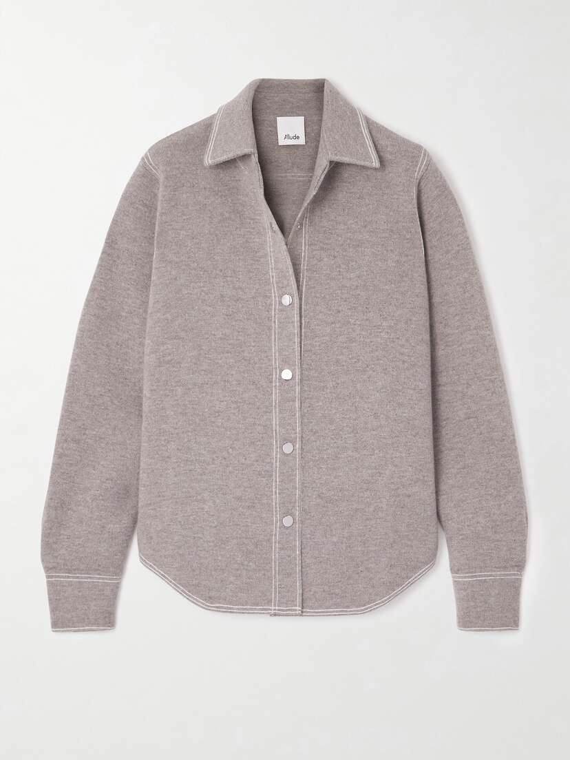 Allude Wool And Cashmere-blend Shirt - x large