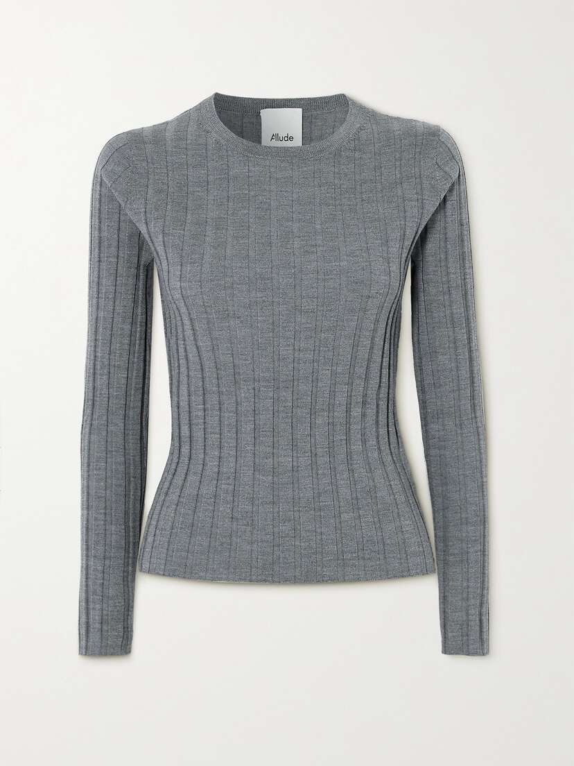 Allude Ribbed Wool Top -  - x large