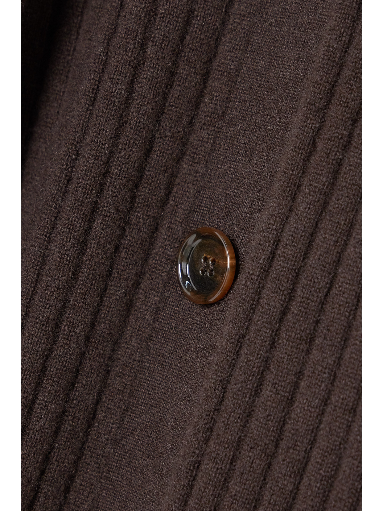 Allude Serafino Ribbed Cashmere Midi Dress In Brown