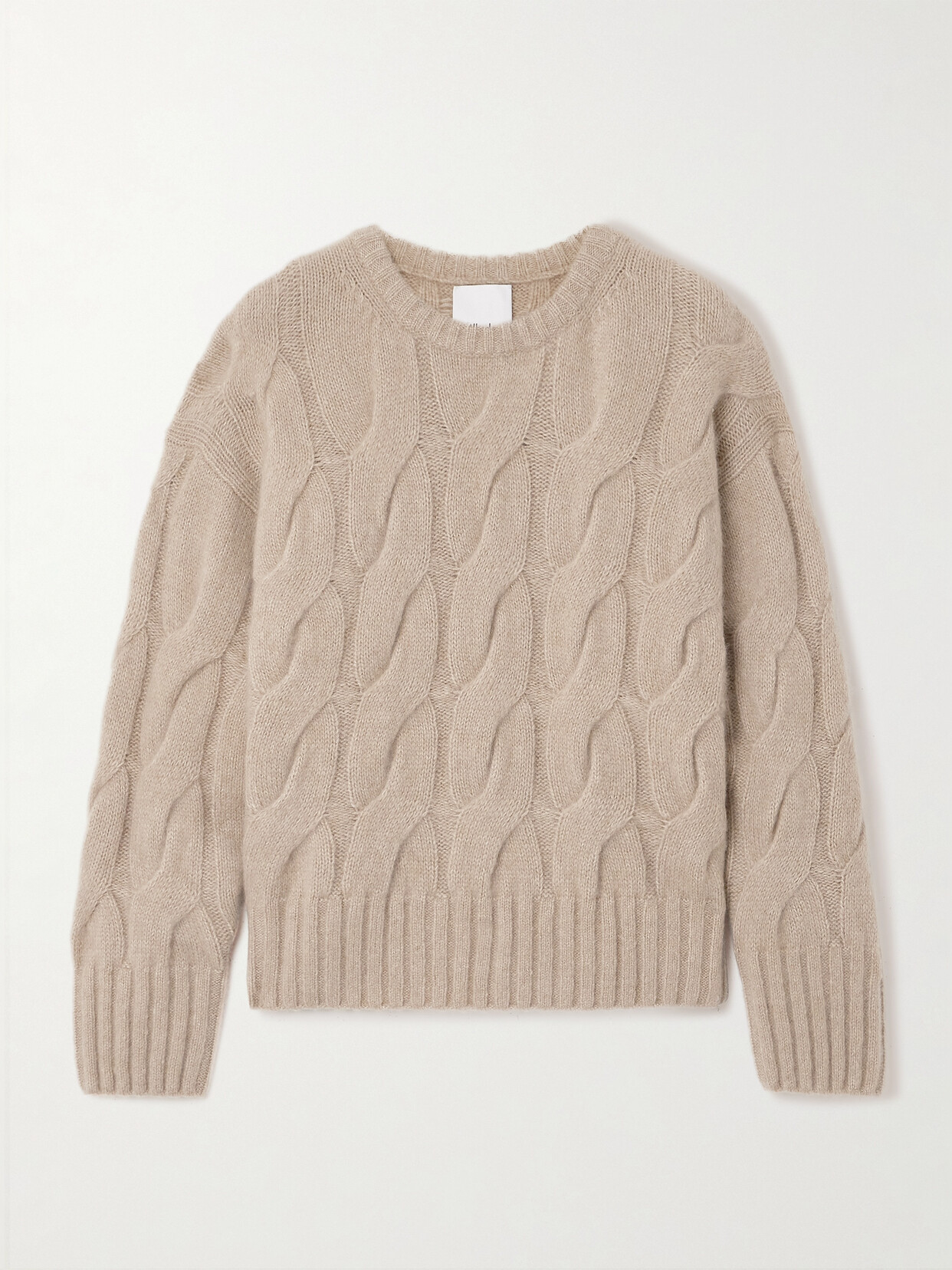 Allude Cable-knit Cashmere And Silk-blend Jumper In Cream