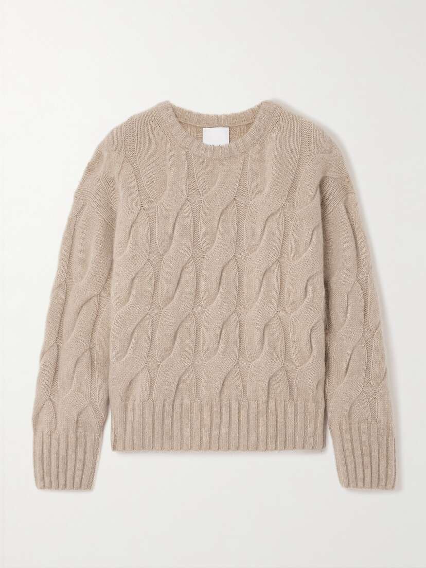 Allude Cable-knit Cashmere And Silk-blend Sweater