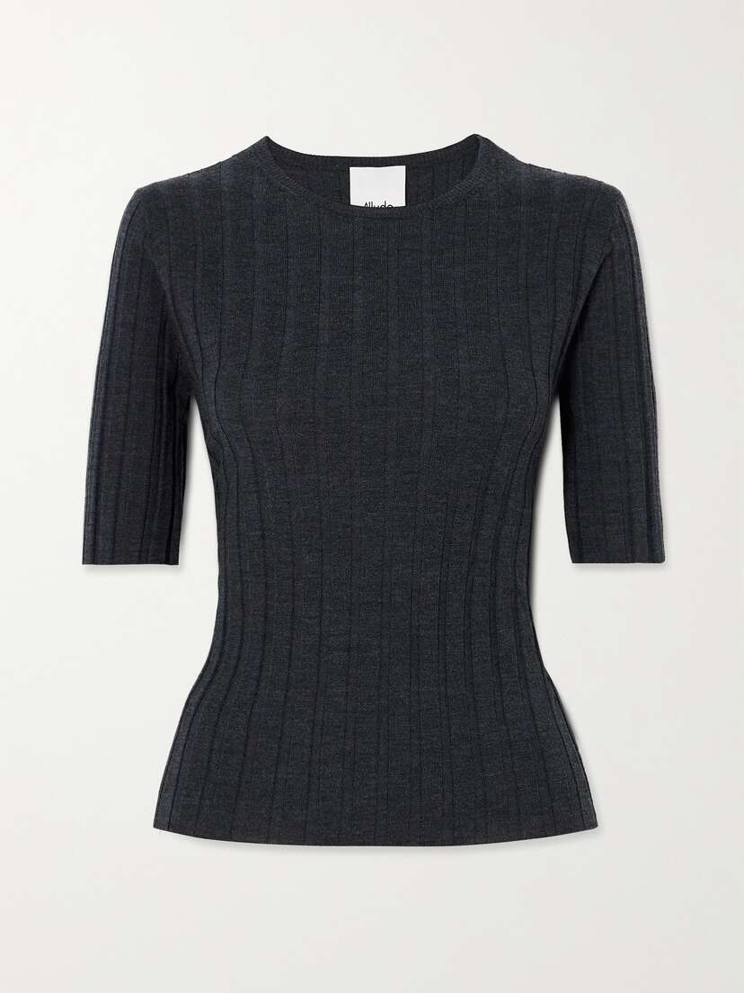 Allude Ribbed Wool Top - x large