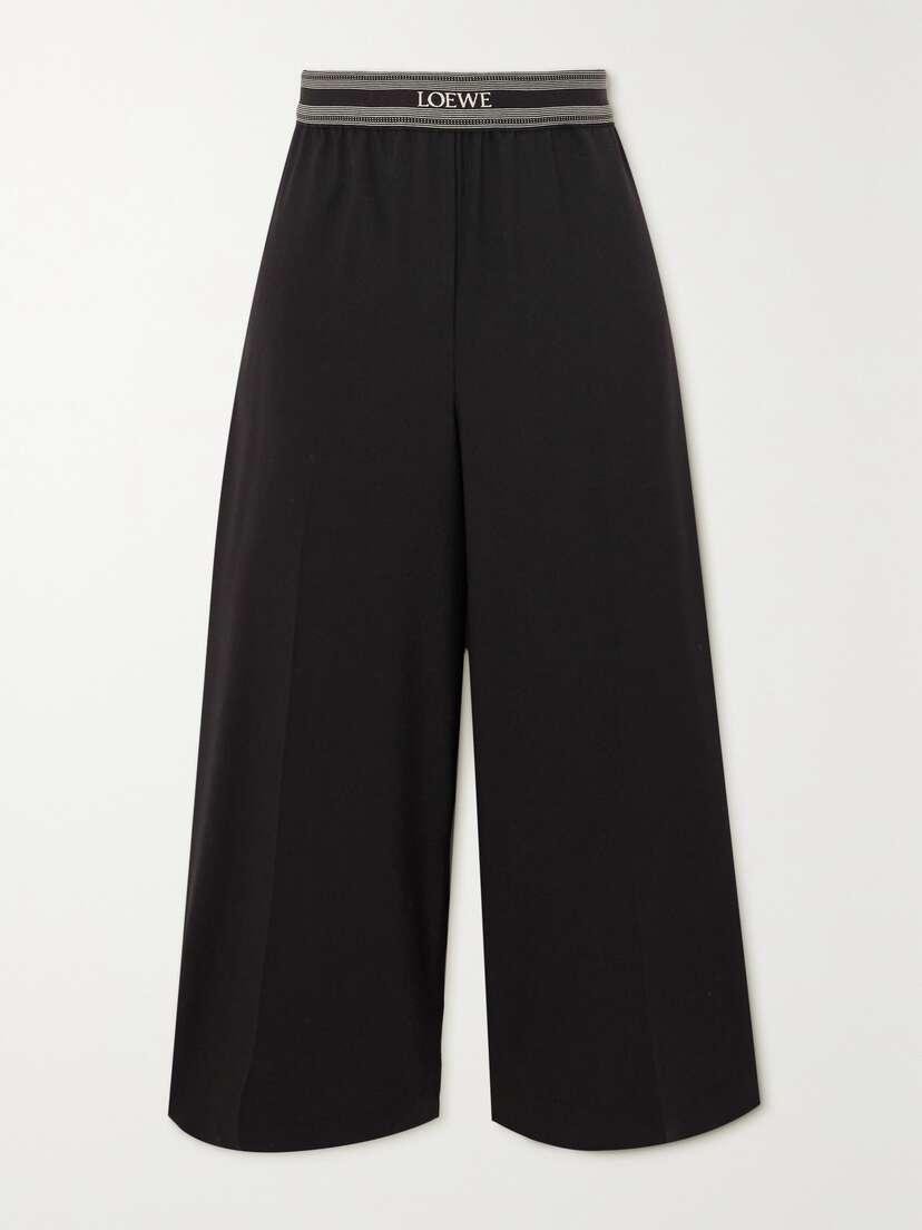 Loewe Jacquard-trimmed Wool Culottes