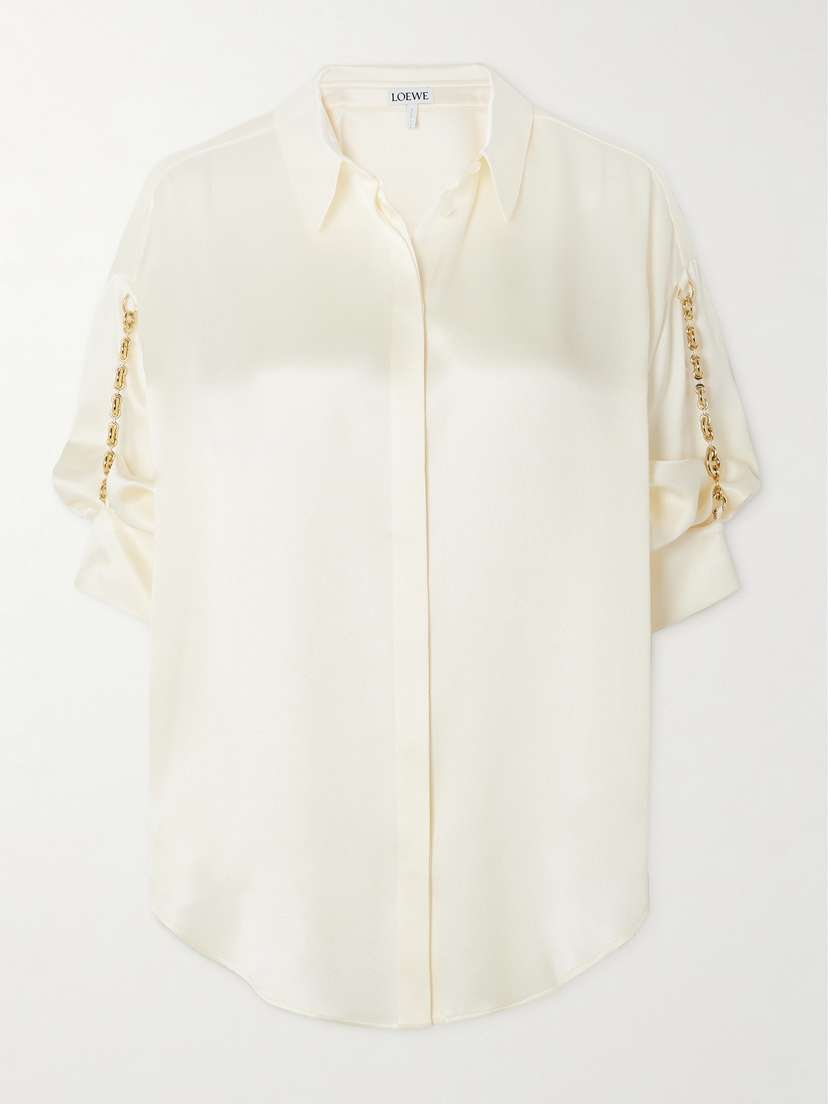 Loewe Chain-embellished Silk Shirt