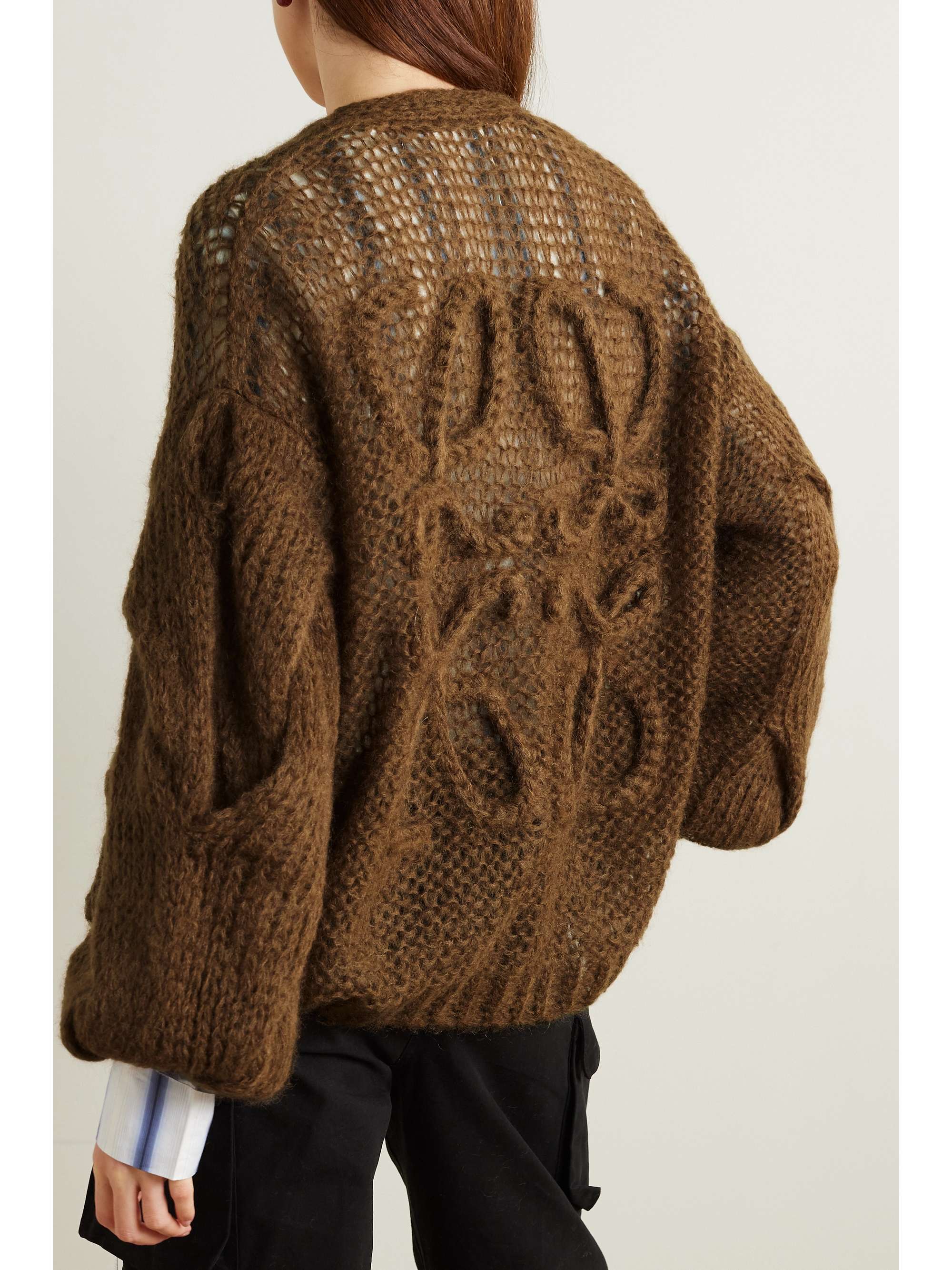 LOEWE Oversized mohair-blend cardigan