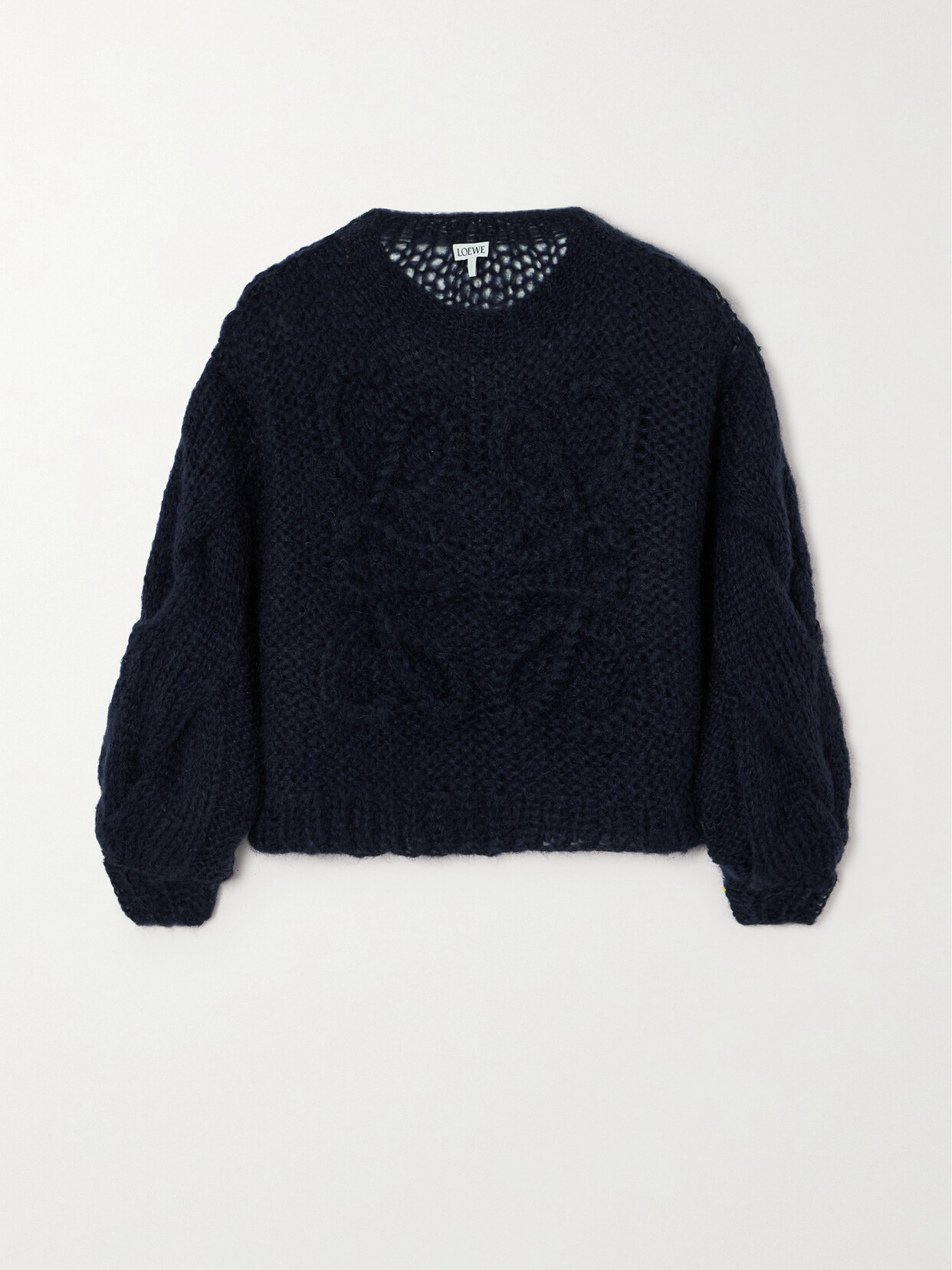 Loewe Anagram Oversized Mohair-blend Sweater - Blue