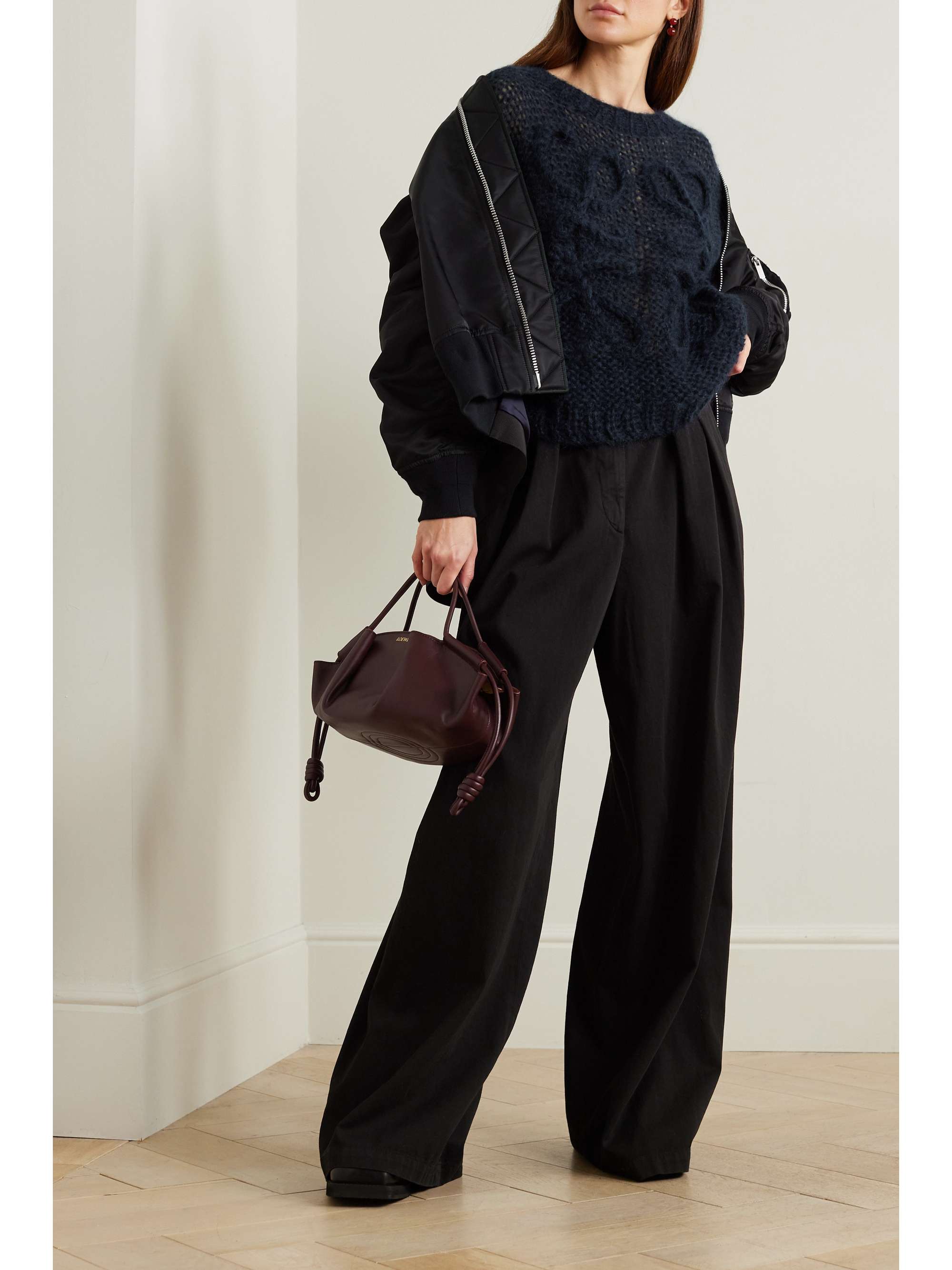 LOEWE Anagram oversized mohair blend sweater NET A PORTER