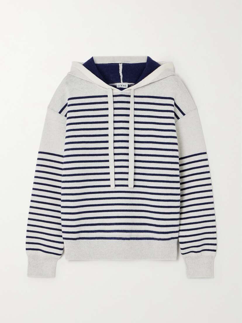 Loewe Striped Wool-blend Jacquard Hoodie
