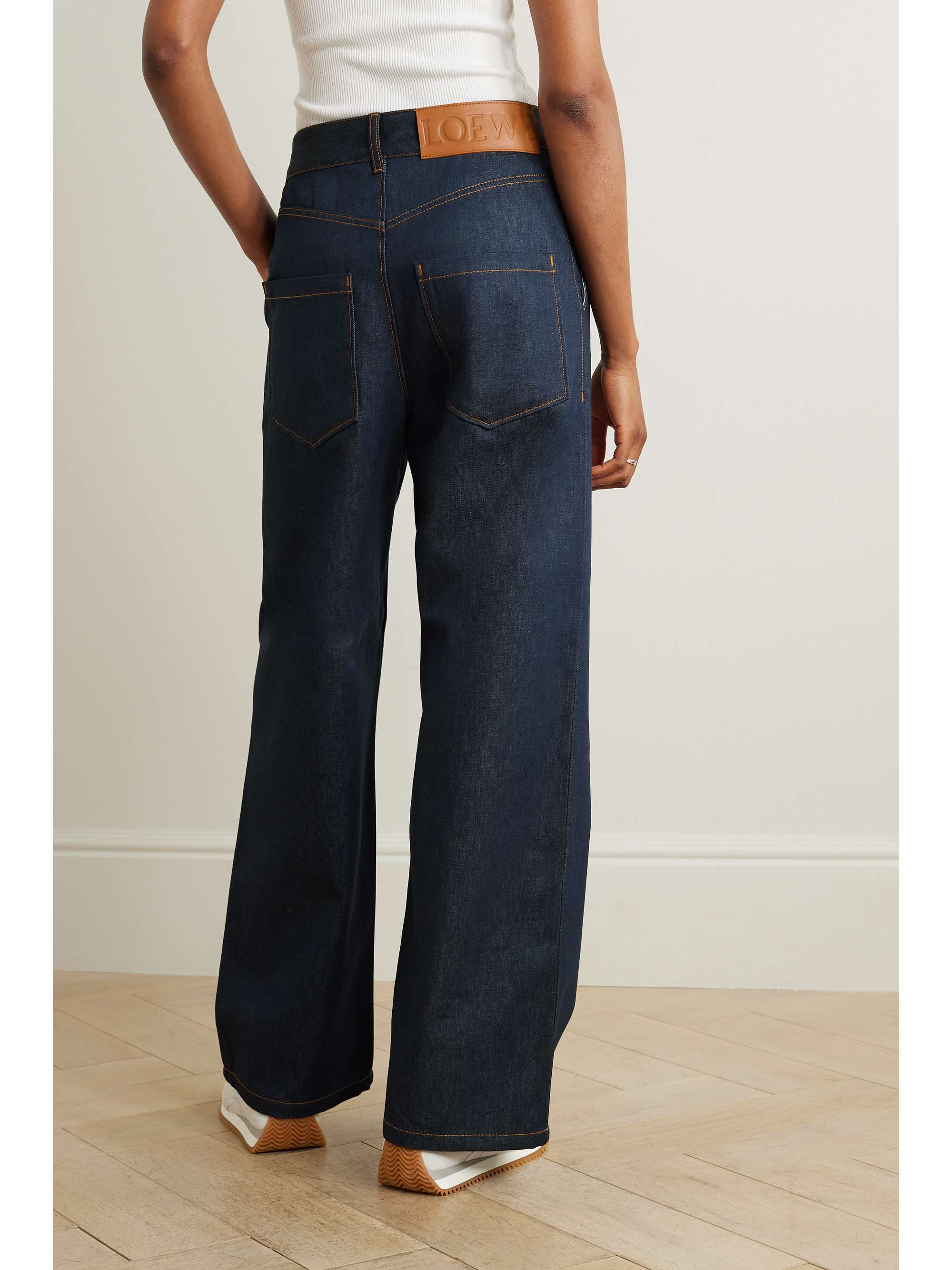 LOEWE Anagram cutout high-rise straight-leg jeans | NET-A-PORTER
