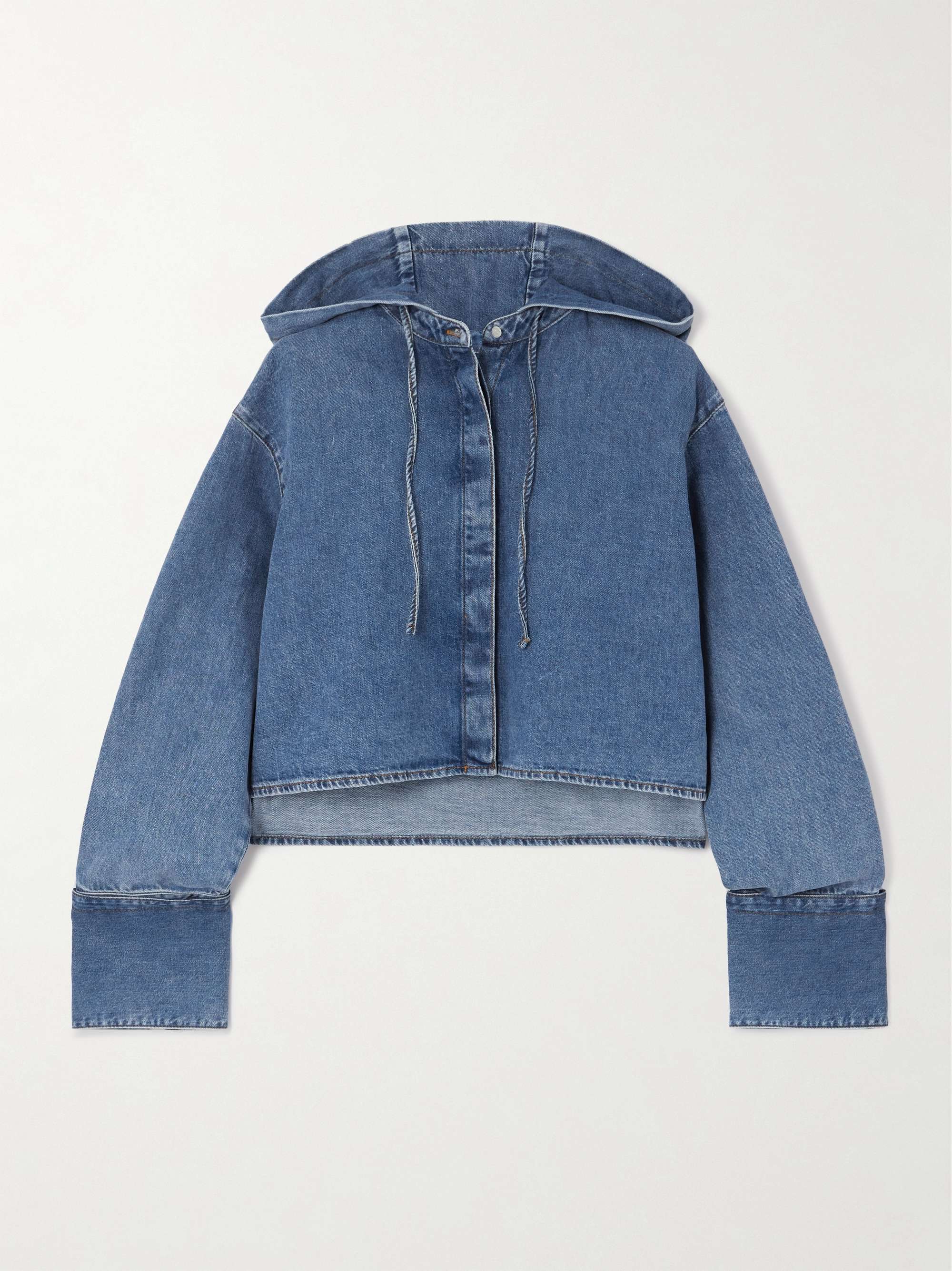 LOEWE デニム クロップド シャツ フード＆アップリケ付き | NET