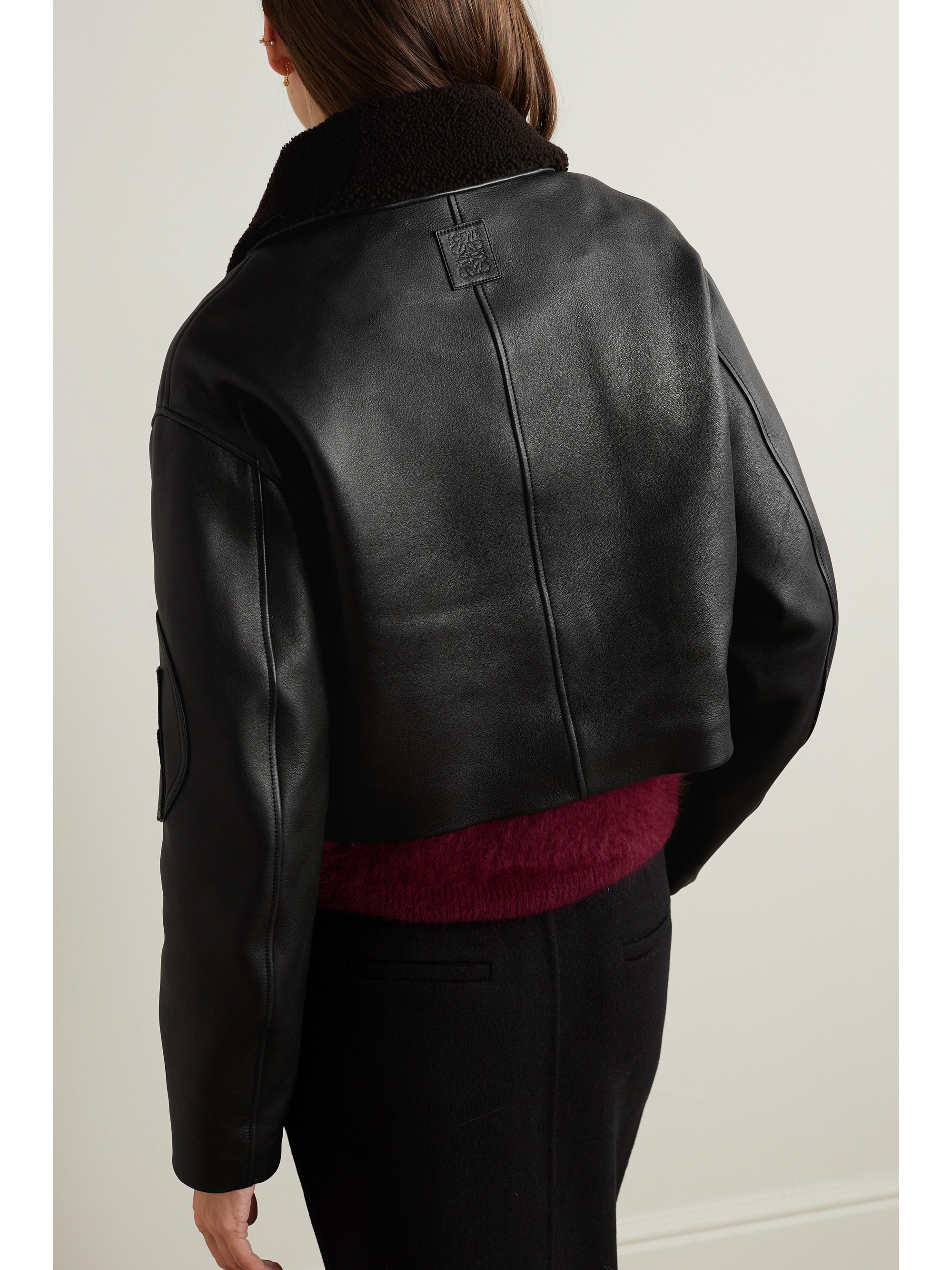 最終値下げ　LOEWE ニットテーラードジャケット Loewe Oversized Shearling Jacket, $4,512 | farfetch.com