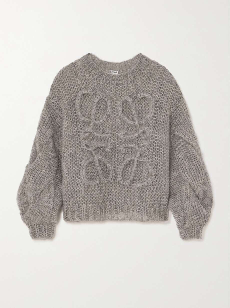 LOEWE mohair Oversized knit Best Tops sweaters S540Y14KB9 Light green XS