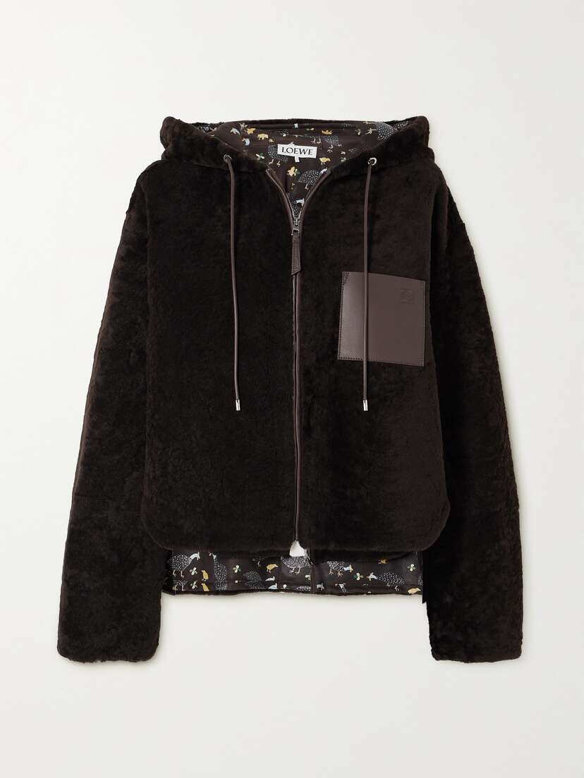 Loewe + Suna Fujita Oversized Shearling Hooded Jacket