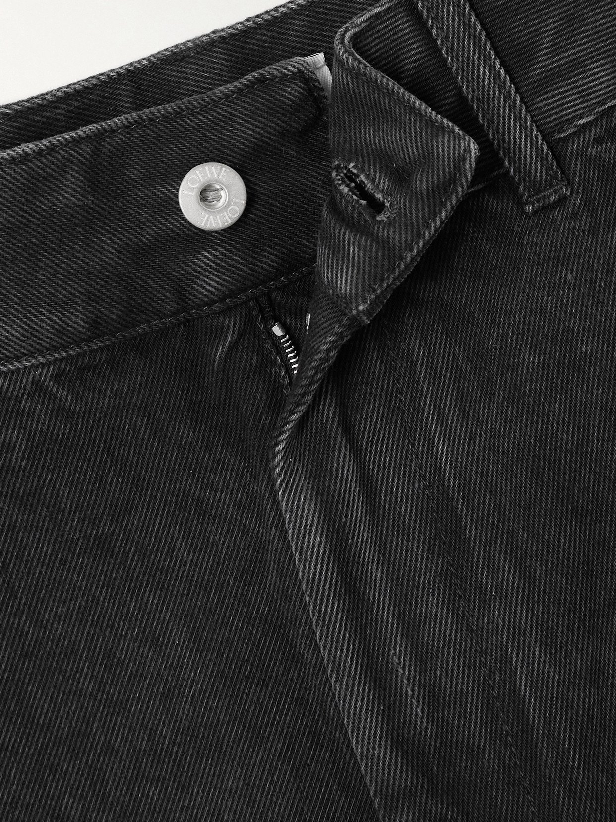 Loewe Anagram Appliquéd Boyfriend Jeans In Black
