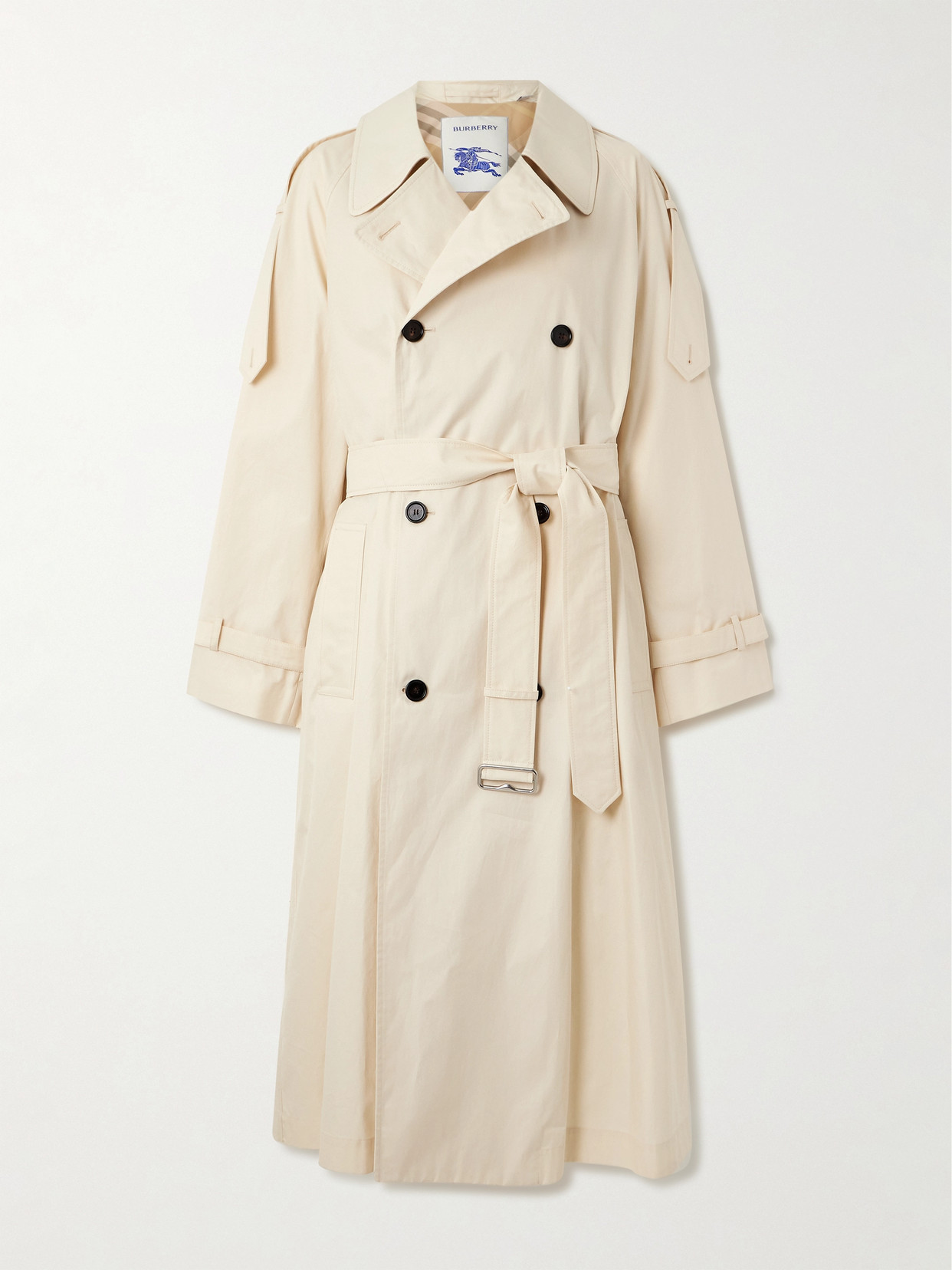 Burberry - Belted Cotton-gabardine Trench Coat - Ivory