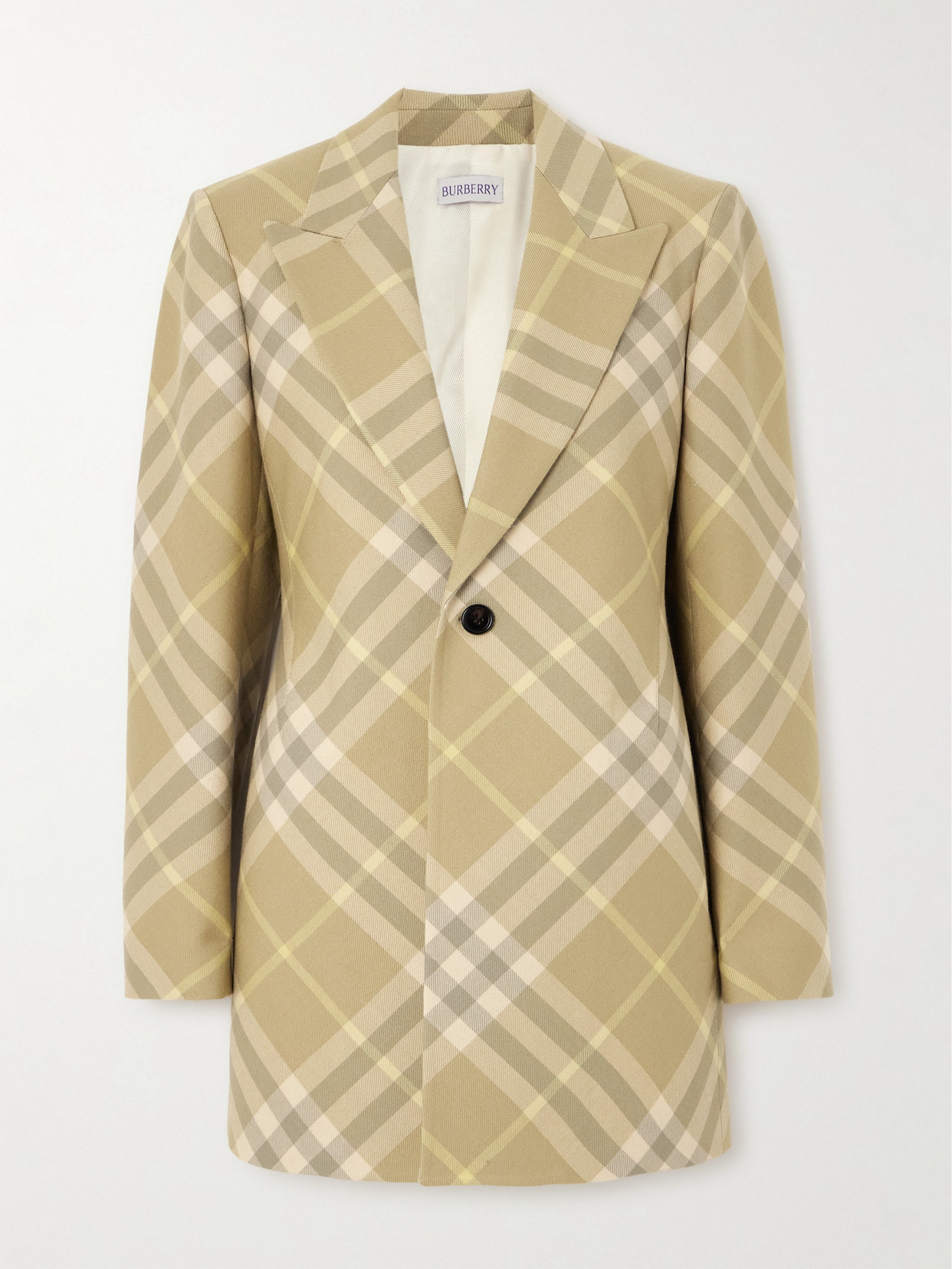 Burberry Checked Tailored Single-breasted Blazer In Neutrals